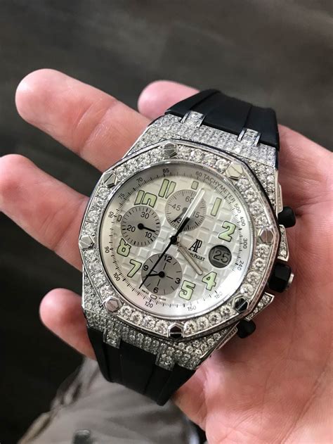 audemars piguet iced out black|iced out watches real diamonds.